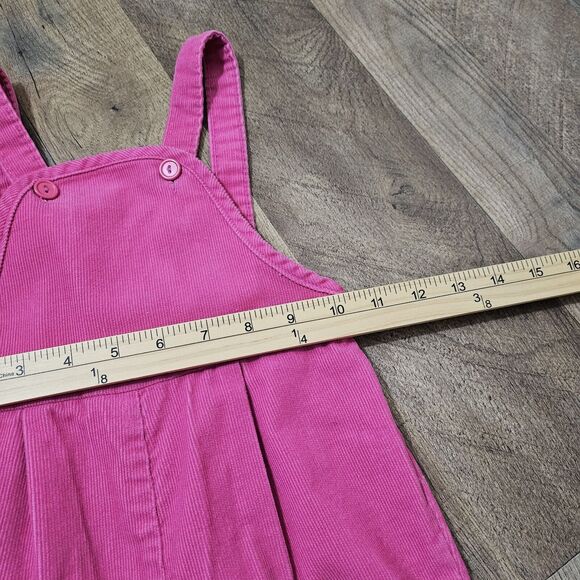 Vintage JCPenney Pink subtle corduroy overalls with adjusrable button straps 3T - Picture 5 of 8